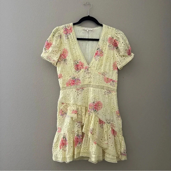LOVESHACKFANCY Bea Dress in Mellow Yellow Size 6 - Picture 6 of 10